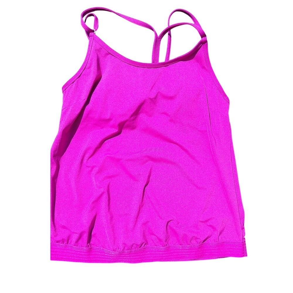Athleta Magenta Pink Strappy Back Shelf Bra Athletic Camisole Tank Top 34B/C